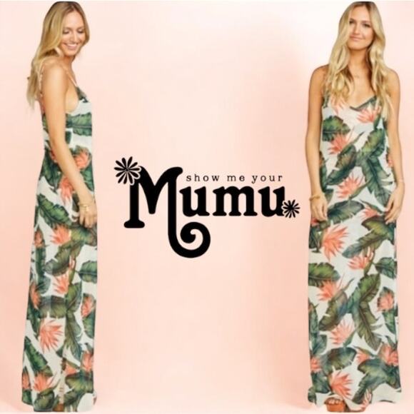 Show Me Your Mumu Jolie Paradise Found Maxi Tropical‎ Floral Dress Size Small - Picture 1 of 8